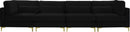 Julia Black Velvet Modular Sofa (4 Boxes) - NY Furniture Direct (NY)