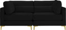 Julia Black Velvet Modular Sofa - NY Furniture Direct (NY)