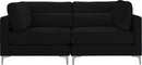Julia Black Velvet Modular Sofa - NY Furniture Direct (NY)