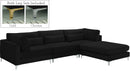 Julia Black Velvet Modular Sectional (4 Boxes) - NY Furniture Direct (NY)