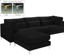 Julia Black Velvet Modular Sectional (4 Boxes) - NY Furniture Direct (NY)