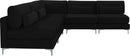 Julia Black Velvet Modular Sectional (5 Boxes) - NY Furniture Direct (NY)