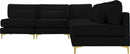 Julia Black Velvet Modular Sectional (5 Boxes) - NY Furniture Direct (NY)