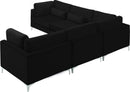 Julia Black Velvet Modular Sectional (5 Boxes) - NY Furniture Direct (NY)