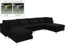 Julia Black Velvet Modular Sectional (6 Boxes) - NY Furniture Direct (NY)