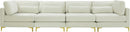 Julia Cream Velvet Modular Sofa (4 Boxes) - NY Furniture Direct (NY)