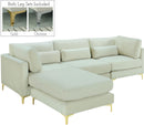 Julia Cream Velvet Modular Sectional (4 Boxes) - NY Furniture Direct (NY)
