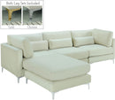 Julia Cream Velvet Modular Sectional (4 Boxes) - NY Furniture Direct (NY)