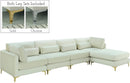 Julia Cream Velvet Modular Sectional (5 Boxes) - NY Furniture Direct (NY)
