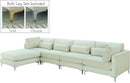 Julia Cream Velvet Modular Sectional (5 Boxes) - NY Furniture Direct (NY)