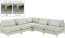 Julia Cream Velvet Modular Sectional (5 Boxes) - NY Furniture Direct (NY)