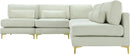 Julia Cream Velvet Modular Sectional (5 Boxes) - NY Furniture Direct (NY)
