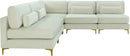 Julia Cream Velvet Modular Sectional (5 Boxes) - NY Furniture Direct (NY)
