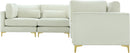Julia Cream Velvet Modular Sectional (5 Boxes) - NY Furniture Direct (NY)