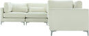 Julia Cream Velvet Modular Sectional (5 Boxes) - NY Furniture Direct (NY)
