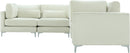 Julia Cream Velvet Modular Sectional (6 Boxes) - NY Furniture Direct (NY)