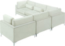 Julia Cream Velvet Modular Sectional (5 Boxes) - NY Furniture Direct (NY)