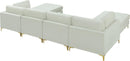 Julia Cream Velvet Modular Sectional (6 Boxes) - NY Furniture Direct (NY)