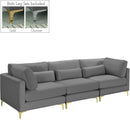 Julia Grey Velvet Modular Sofa (3 Boxes) - NY Furniture Direct (NY)