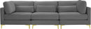 Julia Grey Velvet Modular Sofa (3 Boxes) - NY Furniture Direct (NY)