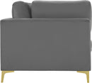 Julia Grey Velvet Modular Sofa (3 Boxes) - NY Furniture Direct (NY)