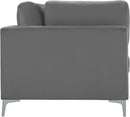 Julia Grey Velvet Modular Sofa (3 Boxes) - NY Furniture Direct (NY)