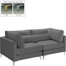 Julia Grey Velvet Modular Sofa - NY Furniture Direct (NY)