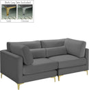 Julia Grey Velvet Modular Sofa - NY Furniture Direct (NY)