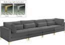 Julia Grey Velvet Modular Sofa (4 Boxes) - NY Furniture Direct (NY)