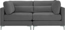 Julia Grey Velvet Modular Sofa - NY Furniture Direct (NY)
