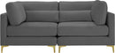 Julia Grey Velvet Modular Sofa - NY Furniture Direct (NY)