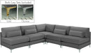Julia Grey Velvet Modular Sectional (5 Boxes) - NY Furniture Direct (NY)