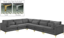 Julia Grey Velvet Modular Sectional (6 Boxes) - NY Furniture Direct (NY)