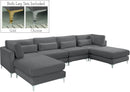 Julia Grey Velvet Modular Sectional (6 Boxes) - NY Furniture Direct (NY)