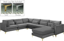 Julia Grey Velvet Modular Sectional (7 Boxes) - NY Furniture Direct (NY)
