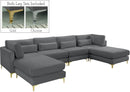 Julia Grey Velvet Modular Sectional (6 Boxes) - NY Furniture Direct (NY)