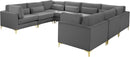 Julia Grey Velvet Modular Sectional (8 Boxes) - NY Furniture Direct (NY)