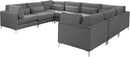 Julia Grey Velvet Modular Sectional (8 Boxes) - NY Furniture Direct (NY)