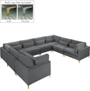 Julia Grey Velvet Modular Sectional (8 Boxes) - NY Furniture Direct (NY)