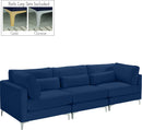 Julia Navy Velvet Modular Sofa (3 Boxes) - NY Furniture Direct (NY)