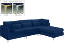 Julia Navy Velvet Modular Sectional (4 Boxes) - NY Furniture Direct (NY)