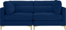 Julia Navy Velvet Modular Sofa - NY Furniture Direct (NY)