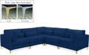Julia Navy Velvet Modular Sectional (5 Boxes) - NY Furniture Direct (NY)