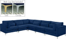 Julia Navy Velvet Modular Sectional (6 Boxes) - NY Furniture Direct (NY)