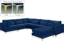 Julia Navy Velvet Modular Sectional (7 Boxes) - NY Furniture Direct (NY)