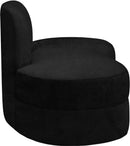 Mitzy Black Velvet Loveseat - NY Furniture Direct (NY)