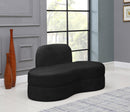 Mitzy Black Velvet Loveseat - NY Furniture Direct (NY)