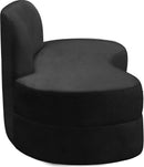 Mitzy Black Velvet Sofa - NY Furniture Direct (NY)