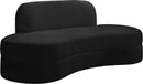 Mitzy Black Velvet Sofa - NY Furniture Direct (NY)
