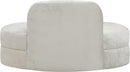 Mitzy Cream Velvet Loveseat - NY Furniture Direct (NY)